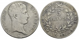 FRANCIA - Napoleone I, Imperatore (1804-1814) - 5 Franchi - AN 13 A - AG Kr. 662.1 - qBB/BB