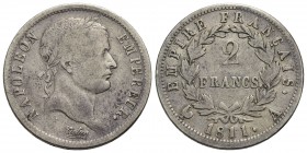 FRANCIA - Napoleone I, Imperatore (1804-1814) - 2 Franchi - 1811 A - AG Kr. 693.1 - qBB/BB