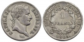 FRANCIA - Napoleone I, Imperatore (1804-1814) - Franco - 1808 A - AG Kr. 682.1 - BB-SPL