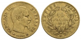FRANCIA - Napoleone III (1852-1870) - 10 Franchi - 1859 A - Testa nuda - AU Kr. 784.3 - BB