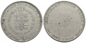 GERMANIA - HESSE CASSEL - Wilhelm II (1821-1847) - Tallero - 1834 - AG Kr. 587 - BB