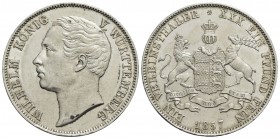 GERMANIA - WURTTEMBERG - Guglielmo I (1816-1864) - Tallero - 1857 - AG Kr. 601 - FDC
