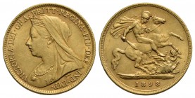 GRAN BRETAGNA - Vittoria (1837-1901) - Mezza sterlina - 1898 Velata - AU Kr. 784 - qSPL