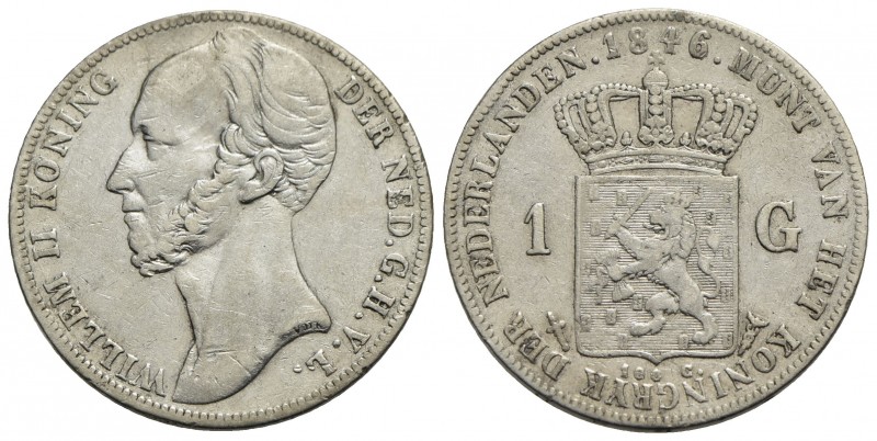 OLANDA - Guglielmo II (1840-1849) - Gulden - 1846 - AG Kr. 66 - bel BB