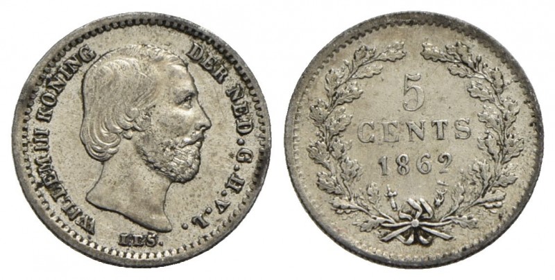 OLANDA - Guglielmo III (1849-1890) - 5 Centesimi - 1862 - AG Kr. 91 - SPL+