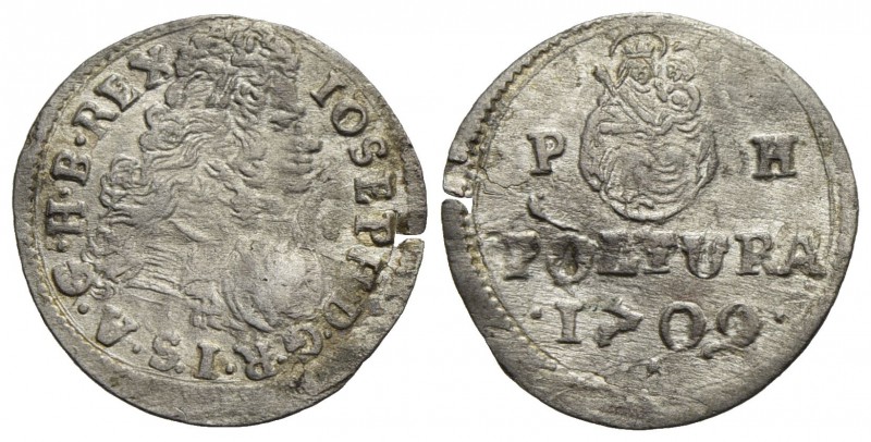 UNGHERIA - Giuseppe I (1705-1711) - Poltura - 1706 PH - AG R Kr. 252.2 Ondulazio...