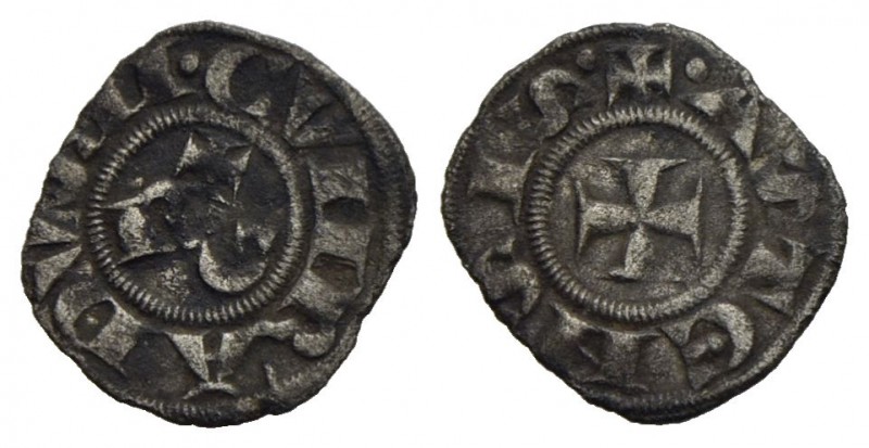 ASTI - Comune (1140-1336) - Denaro - CVNRADUS II; nel campo REX - R/ ASTENSIS; C...