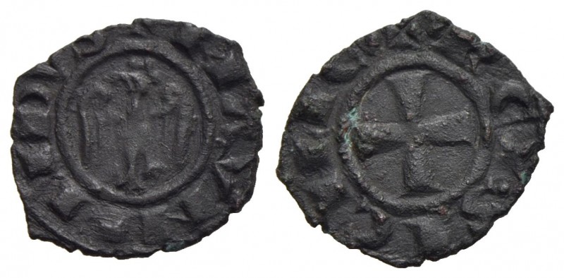 MESSINA - Manfredi (1258-1266) - Denaro - Aquila - R/ Croce - (MI g. 0,6) Spahr ...