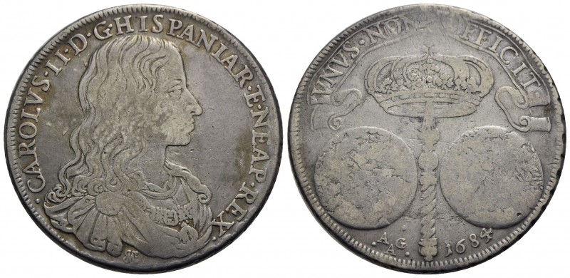 NAPOLI - Carlo II, secondo periodo (1675-1700) - Ducato - 1684 - Busto a d. - R/...