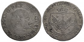 Vittorio Emanuele I (1802-1821) - Reale - 1812 - (MI g. 2,75) RRR Pag. 20e; Mont. 12 Aquila con testa a d. e nastri Molto raro e in buono stato di con...
