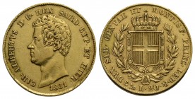 Carlo Alberto (1831-1849) - 20 Lire - 1831 G - AU R Pag. 173; Mont. 41 - BB+