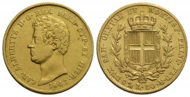 Carlo Alberto (1831-1849) - 20 Lire - 1847 G - AU Pag. 204; Mont. 76 - BB+