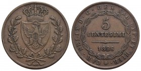 Vittorio Emanuele II Re eletto (1859-1861) - 5 Centesimi - 1860 (1826) B - CU R Pag. 448; Mont. 133 - BB+
