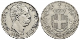 Umberto I (1878-1900) - 2 Lire - 1884 - AG Pag. 594; Mont. 39 - qSPL/SPL+