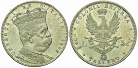 Eritrea - Tallero - 1896 - AG R Pag. 631; Mont. 81 Due colpetti - SPL-FDC