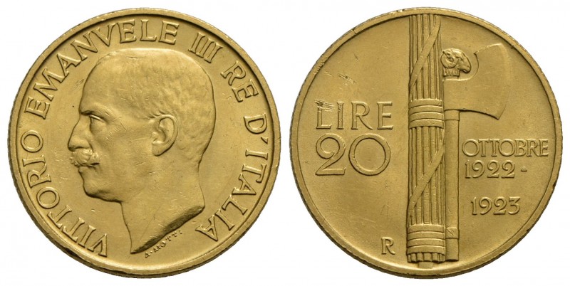 Vittorio Emanuele III (1900-1943) - 20 Lire - 1923 Fascetto - AU R Pag. 670; Mon...