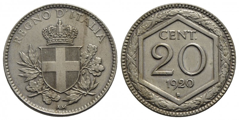 Vittorio Emanuele III (1900-1943) - 20 Centesimi Esagono - 1920 - NI R Pag. 852;...