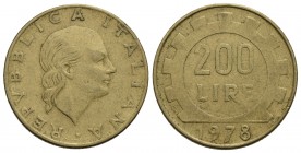 Repubblica Italiana (emissioni in lire) (1946-2001) - 200 Lire - 1978 - BT NC Att. P33e Testa pelata - BB+