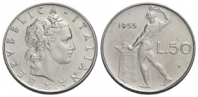 Repubblica Italiana (emissioni in lire) (1946-2001) - 50 Lire - 1955 - AC Mont. 8 - FDC