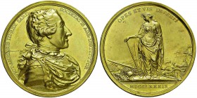 SAVOIA - Vittorio Amedeo III (1773-1796) - Medaglia - 1789 - Società l'agricoltura - Busto a d. - R/ Allegoria Opus: Lavy Ø: 49 mm. - (AG dorato g. 69...