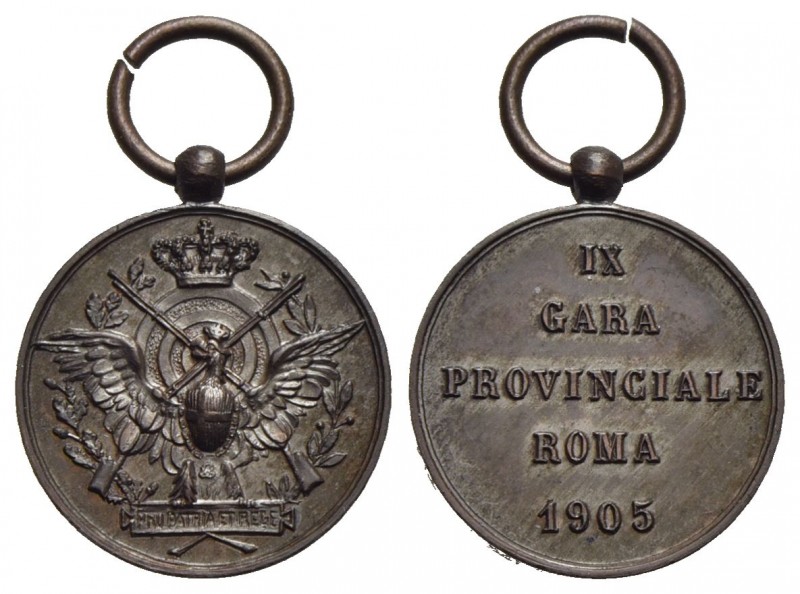 SAVOIA - Vittorio Emanuele III (1900-1943) - Medaglia - 1905 -Tiro a segno nazio...