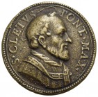 PAPALI - San Anacleto (80-92) - Medaglia - Uniface - Busto a d. con aureola Opus: Muller Ø: 35 mm. - (AE g. 16,91) Di restituzione XVIII sec. - BB