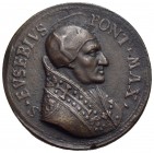 PAPALI - San Eusebio (309-311) - Medaglia - Uniface - Busto a d. con camauro Opus: Vestner Ø: 35 mm. - (AE g. 30) Di restituzione Lauffer - SPL