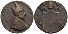 PAPALI - San Silvestro I (314-336) - Medaglia - Busto a d.con mitra e piviale - R/ Stemma vuoto su chiavi decussate e triregno Opus: Paladino Ø: 40 mm...