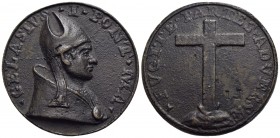 PAPALI - San Gelasio I (492-496) - Medaglia - Busto a d. con mitra - R/ Crocifisso Ø: 41 mm. - (AE g. 32,2) Di restituzione (sec. XVIII) Fusione - BB