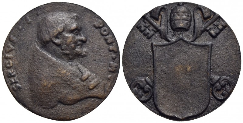 PAPALI - San Sergio I (687-701) - Medaglia - Busto a d. - R/ Stemma vuoto con ch...