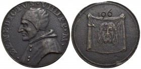 PAPALI - Benedetto IX (1033-1048) - Medaglia - Busto a s. con camauro - R/ Il telo della Veronica Opus: G.B. Pozzo Ø: 41 mm. - (AE g. 24,43) Di restit...