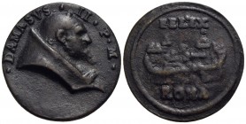 PAPALI - Damaso II (1048) - Medaglia - Busto a d. - R/ Felix Roma Ø: 37 mm. - (AE g. 24,28) Di restituzione (sec. XVI) Fusione - qBB