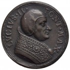 PAPALI - Lucio II (1144-1145) - Medaglia - Uniface - Busto a d. con camauro Opus: Vestner Ø: 36 mm. - (AE g. 26,68) Di restituzione (sec. XVIII) - SPL...