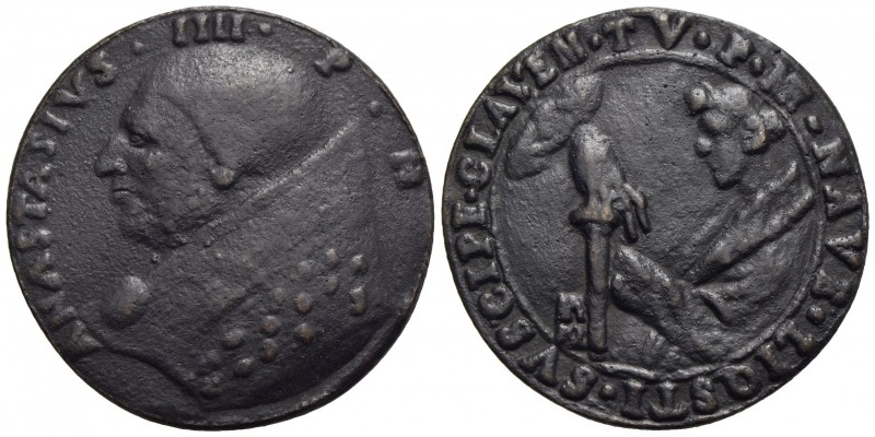 PAPALI - Anastasio IV (1153-1154) - Medaglia - Busto a s. - R/ Consegna delle ch...