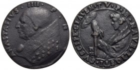 PAPALI - Anastasio IV (1153-1154) - Medaglia - Busto a s. - R/ Consegna delle chiavi a Pietro Ø: 39 mm. - (AE g. 25,24) Di restituzione (sec. XVI) - q...