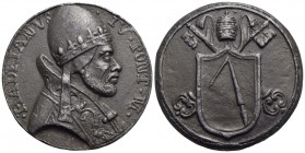 PAPALI - Adriano IV (1154-1159) - Medaglia - Busto a d. - R/ Stemma papale su chiavi decusate e triregno Opus: G.B. Pozzo Ø: 44 mm. - (PE g. 52) Di re...