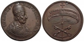 PAPALI - Adriano V (1276) - Medaglia - Busto a d. con triregno - R/ Triregno e chiavi decussate Ø: 40 mm. - (AE g. 34,45) Di restituzione (sec. XVI) F...