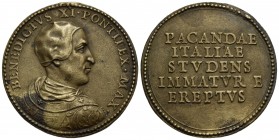 PAPALI - Benedetto XI (1303-1304) - Medaglia - Busto a d. - R/ Scritta Opus: F. De Saint-urbain Ø: 43 mm. - (AE g. 25,82) R Di restituzione (sec. XVII...