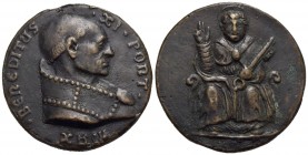 PAPALI - Benedetto XI (1303-1304) - Medaglia - Busto a d. - R/ San Pietro seduto con le chiavi Ø: 41 mm. - (AE g. 35,41) Di restituzione (sec. XVI) - ...