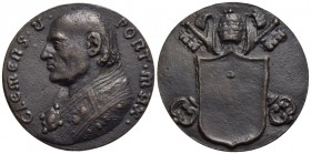 PAPALI - Clemente V (1305-1314) - Medaglia - Busto a s. - R/ Stemma vuoto su chiavi decussate e triregno - (AE g. 23,13) Di restituzione( sec. XVI) - ...