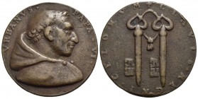 PAPALI - Urbano VI (1378-1389) - Medaglia - Busto a d. con mozzetta - R/ Chiavi verticali legate Ø: 38 mm. - (AE g. 23,66) R Di restituzione (sec. XVI...