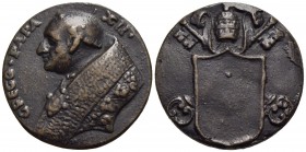 PAPALI - Gregorio XII (1406-1416) - Medaglia - Busto a s. - R/ Stemma vuoto su chiavi decussate e triregno Ø: 39 mm. - (AE g. 26,57) R Di restituzione...