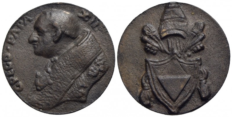 PAPALI - Gregorio XII (1406-1416) - Medaglia - Busto a s. - R/ Stemma papale su ...