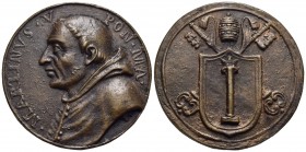PAPALI - Martino V (1417-1431) - Medaglia - Busto a s.con mozzetta - R/ Stemma papale su chiavi decussate e triregno Ø: 47 mm. - (AE g. 40,65) Di rest...