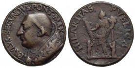 PAPALI - Paolo II (1464-1471) - Medaglia - Elezione al pontificato - Busto con piviale a s. - R/ Figura allegorica dell'Ilarità in piedi a s. tra due ...