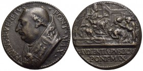 PAPALI - Paolo II (1464-1471) - Medaglia - Udienza Ambasciatori - Busto con piviale a s. - R/ Il Papa a s. in trono affiancato da due Cardinali seduti...