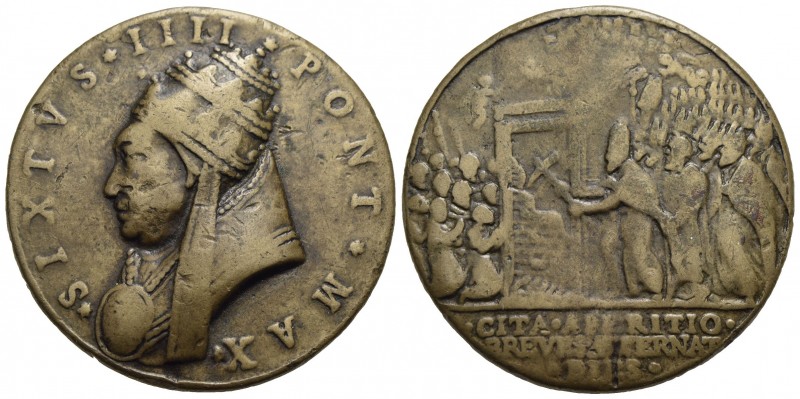 PAPALI - Sisto IV (1471-1484) - Medaglia - Busto con piviale e triregno a s. - R...