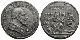 PAPALI - Clemente VII (1523-1534) - Medaglia - Riconciliazione con i Fiorentini - Busto con piviale a d. - R/ San Giuseppe seduto con i fratelli Opus:...