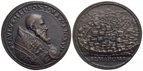 PAPALI - Paolo III (1534-1549) - Medaglia - Busto con piviale a d. - R/ Vista panoramica della città di Roma Opus: Cesati Ø: 43 mm. - (AE g. 25,35) R ...