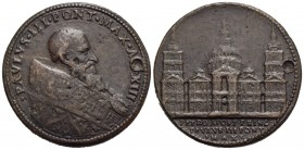 PAPALI - Paolo III (1534-1549) - Medaglia - A. XIII - Busto a d. - R/ Facciata basilica di San Pietro Opus: A. Cesati Ø: 40 mm. - (AE g. 43,15) R Fusi...